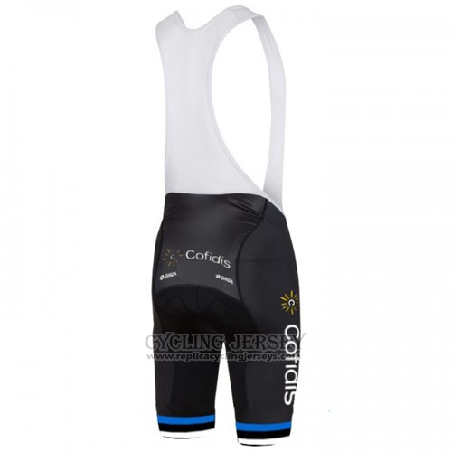 2016 Cycling Jersey Cofidis Sky Blue and Black Short Sleeve and Bib Short